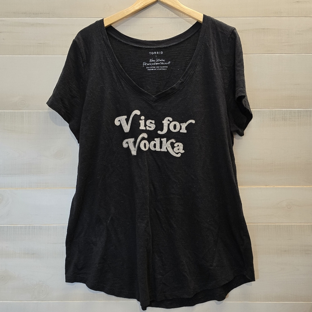 {1X} Torrid V is for Vodka Graphic Tee
